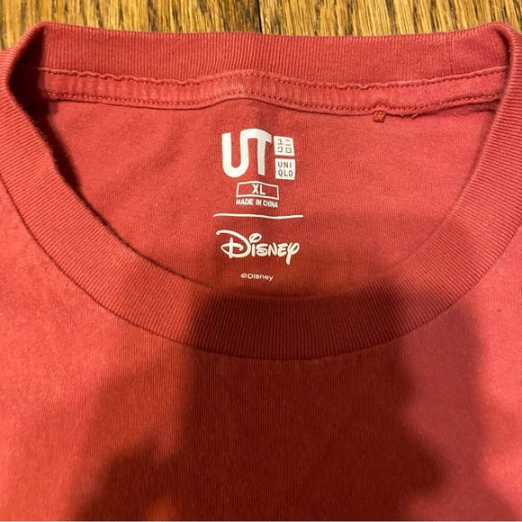 (3/$25) Red Disney x Uniqlo Mickey Mouse Shanghai T-Shirt - Picture 3 of 3